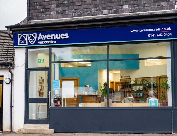 Outside view of Avenues vet centre in Rutherglen